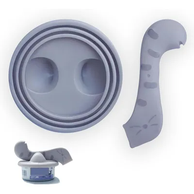 Couvercles pour boîtes de nourriture pour animaux, avec pelle Couvercles pour boîtes de nourriture pour animaux, avec pelle