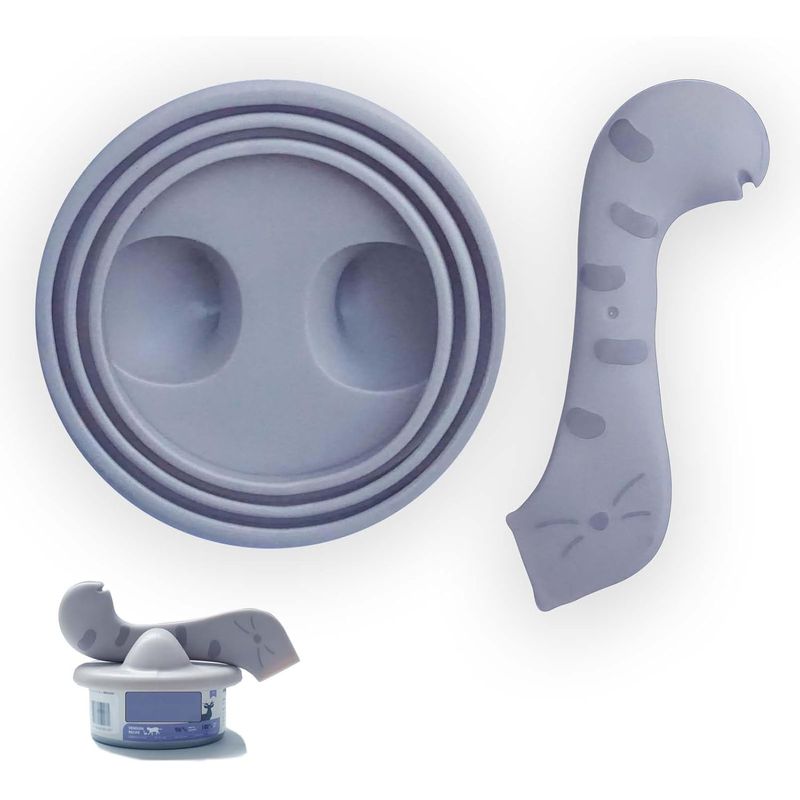 Couvercles pour boîtes de nourriture pour animaux, avec pelle