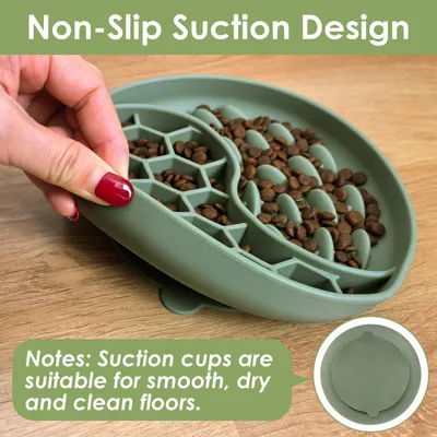 Distributeur d'aliments lents pour chiens avec ventouse