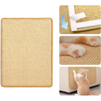 Tapis griffoir en sisal pour chat avec ruban adhésif