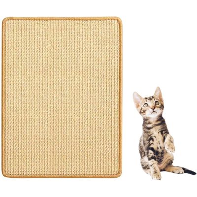 Tapis griffoir en sisal pour chat avec ruban adhésif