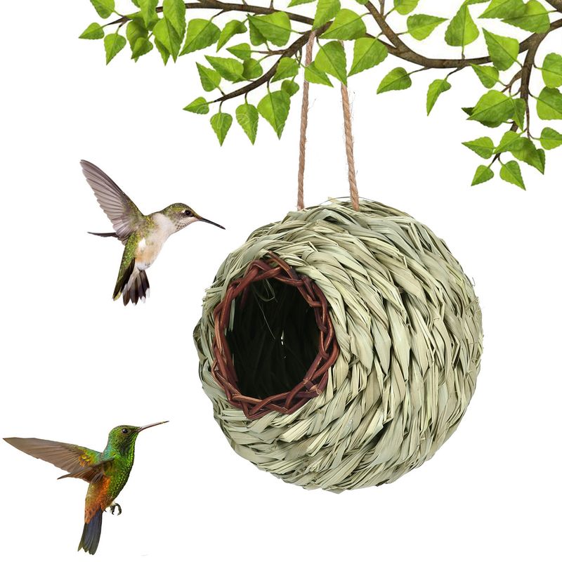 Nid de colibri suspendu, maison d'oiseau tissée