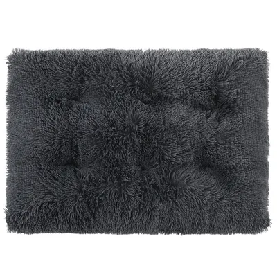 Reitlaze Tapis moelleux en peluche pour lit pour chien(gris)