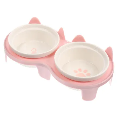 Mangeoire pour chat en céramique avec support antidérapant