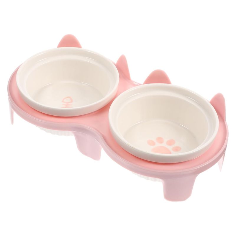 Mangeoire pour chat en céramique avec support antidérapant