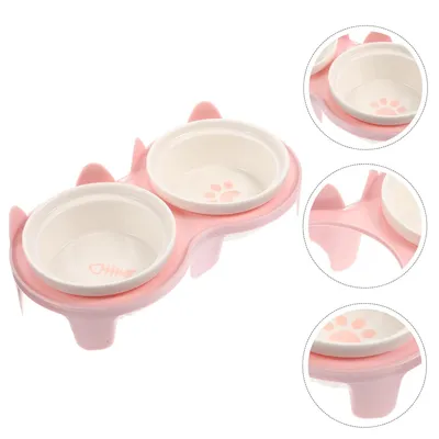 Mangeoire pour chat en céramique avec support antidérapant