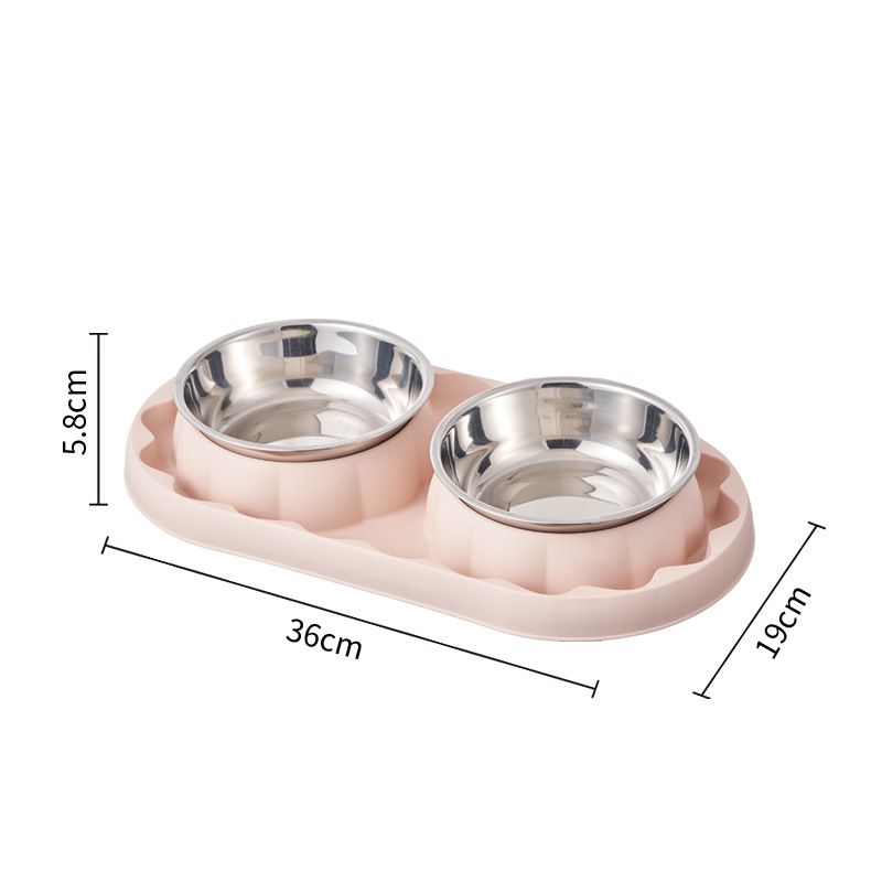 Mangeoire pour chat double avec support