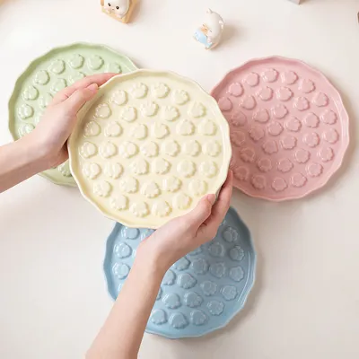 Gamelle pour chat à alimentation lente en céramique