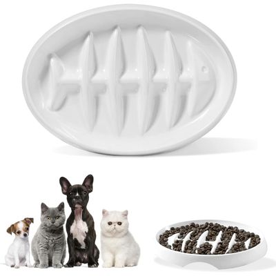 Mangeoire pour chat, design en arête de poisson