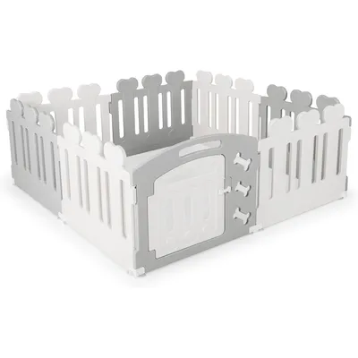 Giantex Parc pour Chiots，Porte en Plastique, Barrière Animale Domestique
