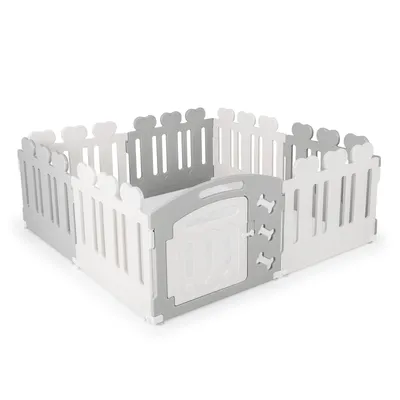 Giantex Parc pour Chiots，Porte en Plastique, Barrière Animale Domestique