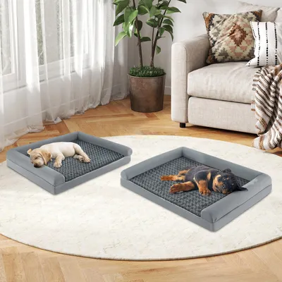 Giantex Eiförmiger Hundekorb Aus Schaumstoff Mit Waschbarem Bezug Giantex Eiförmiger Hundekorb Aus Schaumstoff Mit Waschbarem Bezug