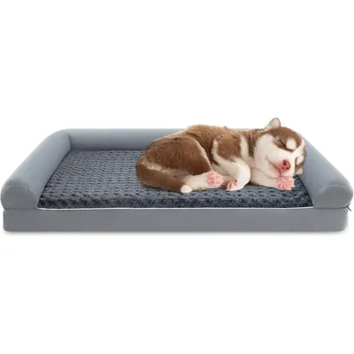 Giantex Panier Chien en Mousse en Forme d'Œuf,Housse Amovible et Lavable
