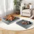 Giantex Eiförmiger Schaumstoff-Hundekorb Mit Abnehmbarem Waschbarem Bezug Giantex Eiförmiger Schaumstoff-Hundekorb Mit Abnehmbarem Waschbarem Bezug