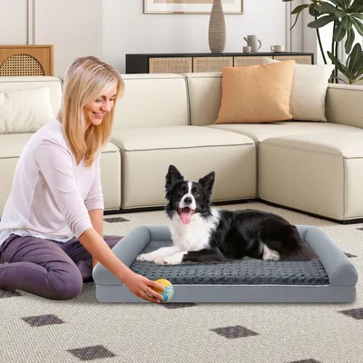 Giantex Eiförmiger Hundekorb Mit Abnehmbarem Waschbarem Bezug Giantex Eiförmiger Hundekorb Mit Abnehmbarem Waschbarem Bezug