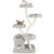 Giantex Arbre à Chat Design Incurvé : Griffoir Sisal, 4 Plates-Formes Fleur