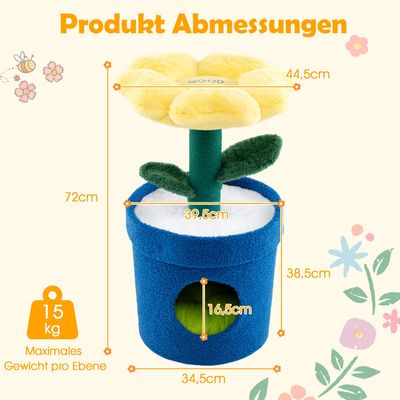 Giantex Kratzbaum Für Drinnen, Kätzchenturm, Kratzbaum, Hütte Mit Kissen