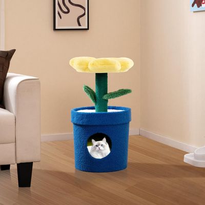 Giantex Arbre à chat intérieur，tour chatons， griffoir, niche avec coussin