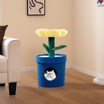 Giantex Arbre à chat intérieur，tour chatons， griffoir, niche avec coussin