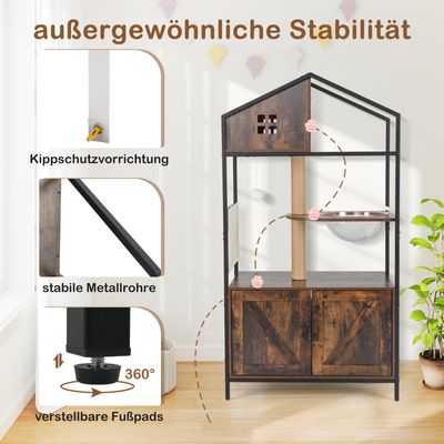 Giantex-Kratzbaum, Kratzfläche Aus Sisal, Metallgestell