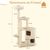 Giantex Arbre à chat 151cm,Double Nid, Perchoir, Hamac, Griffoirs en Sisal