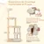 Giantex Arbre à chat 151cm,Double Nid, Perchoir, Hamac, Griffoirs en Sisal