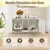 Giantex Meuble Litière Chat en Bois,47.5 cm avec Plateau, avec Cabinets