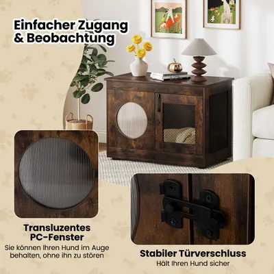 Giantex Multifunktionales Katzenmöbel, Mit Zwei Türen, Tiergerecht Giantex Multifunktionales Katzenmöbel, Mit Zwei Türen, Tiergerecht