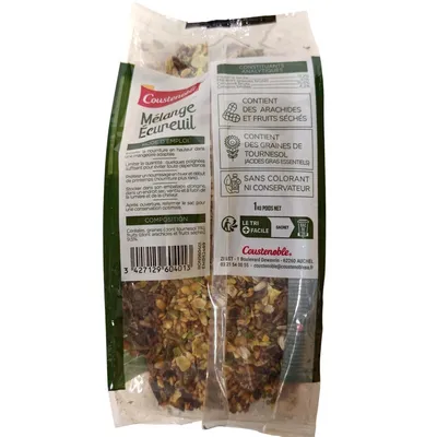 Nourriture pour écureuil 1 kg, graines et céréales
