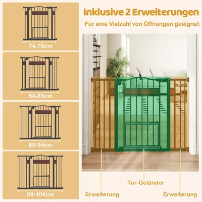 GIANTEX Hundetür, Ausziehbar, Sicherheitstür Für Haustiere GIANTEX Hundetür, Ausziehbar, Sicherheitstür Für Haustiere