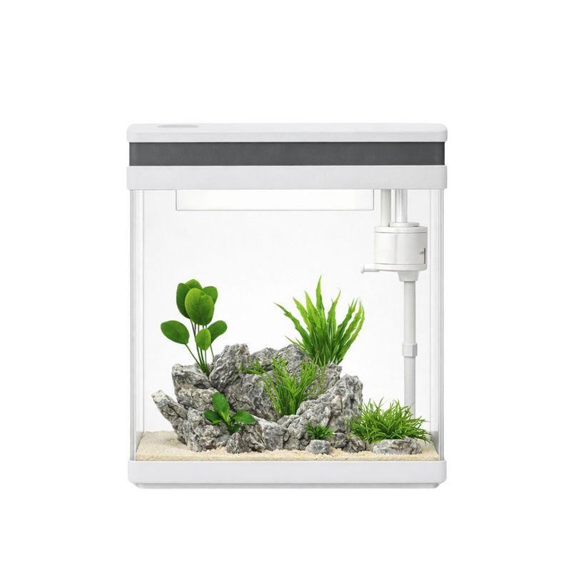 AquaOne Nano Aquarium avec filtration, LED et verre ultra blanc
