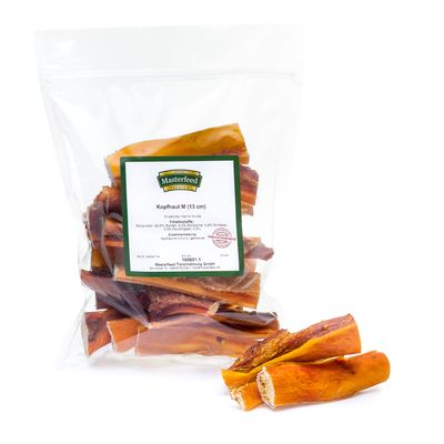 Masterfeed peau de tête de boeuf bâtonnets 10 cm