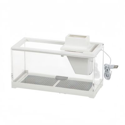 FurryFusion Aquarium de bureau à eau circulante