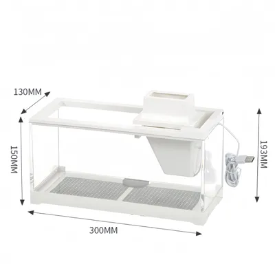 FurryFusion Aquarium de bureau à eau circulante