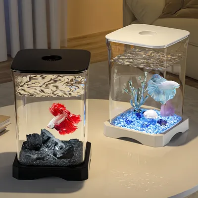 FurryFusion Aquarium de bureau pour poissons Betta