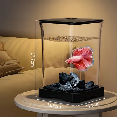 FurryFusion Aquarium de bureau pour poissons Betta