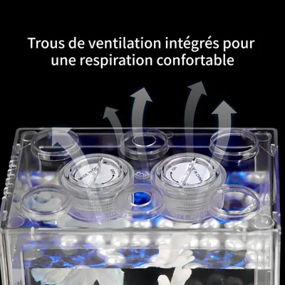FurryFusion Aquarium à poissons betta en forme de bloc de construction