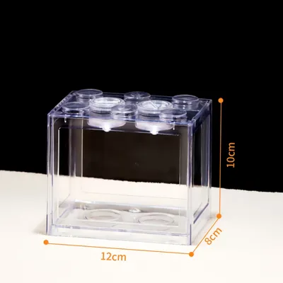 FurryFusion Aquarium à poissons betta en forme de bloc de construction