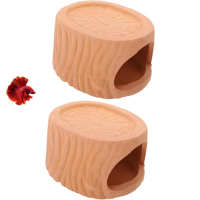 PetTribes 2 Grottes en Céramique - Décoration et Cachette Aquarium