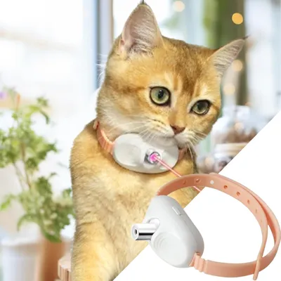 PetTribes Smart Collar : Jouet Laser Auto pour Chat Rose