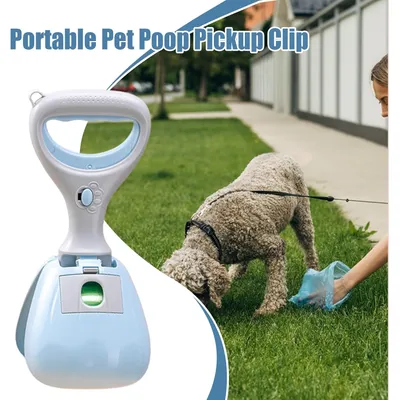 PetTribes Collecteur Portable pour Déjections Canines Bleu