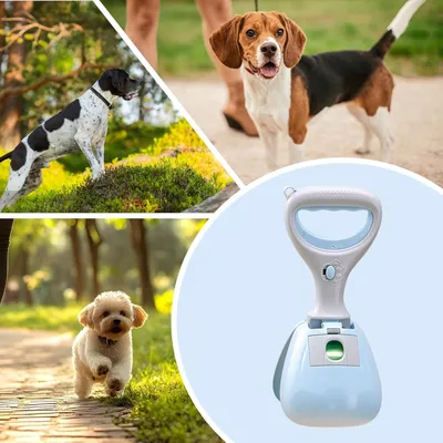 PetTribes Collecteur Portable pour Déjections Canines Bleu