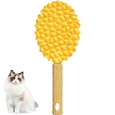 PetTribes Brosse Douce pour Chats à Poils Longs - Nettoyage Facile,Jaune