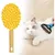 PetTribes Brosse Douce pour Chats à Poils Longs - Nettoyage Facile,Jaune