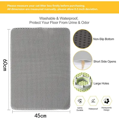 PetTribes Tapis de Litière Facile à Nettoyer