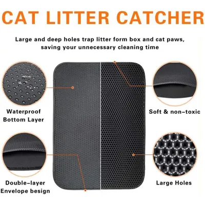 PetTribes Tapis de Litière Facile à Nettoyer