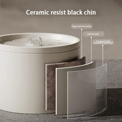 PetTribes Fontaine avec Filtration Céramique pour Animaux