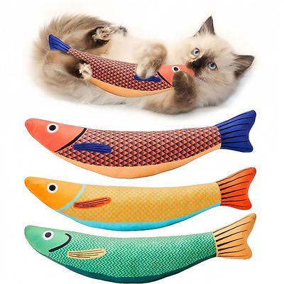 PetTribes Jouets Poisson à Cataire pour Chat - Lot de 3