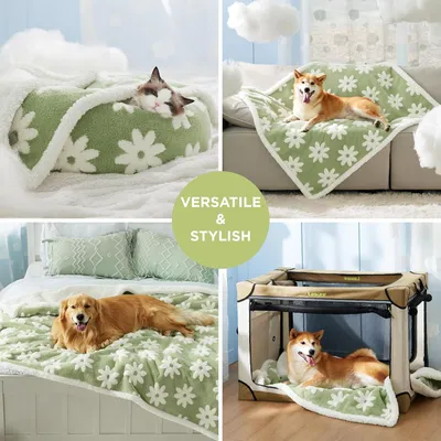 PetTribes Couverture Imperméable Lavable pour Chien - Double Face