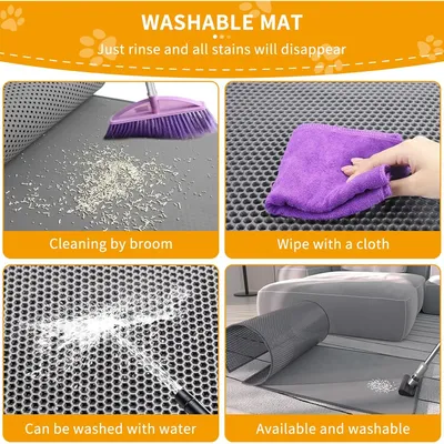 PetTribes Tapi de Litière Imperméable - Antidérapant et Lavable pour Chat